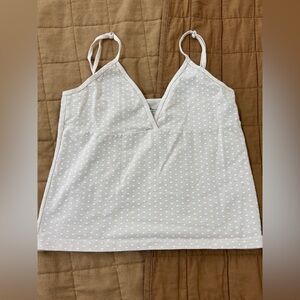 Brandy Melville cream heart print tank